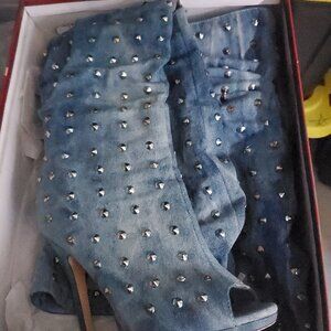 KneeHigh Studded Demmin Thigh Boots